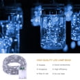 thumbnail image 2 of Cadena de luces LED, [4 piezas] Cadena de luces que funciona con pilas con 5 m, 50 LED de color blanco frío en cable plateado para dormitorio, fiesta, boda (blanco frío), 2 of 4