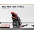 thumbnail image 3 of 15 PCS Kitchen Knife Set with Built-in Sharpener Block - Stainless Steel, Dishwasher Safe, Red, 3 of 7