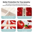 thumbnail image 3 of Apple Travel Portable Square Display Case Decorative Box Jewelry Stand Earring Holder for Girls and Women: Stores Rings, Earrings, Necklaces, Bracelets, and More, 3 of 6