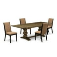 thumbnail image 2 of East West Furniture Table Top- Table Pedestal Parson Chairs, LALA5-71-47, 2 of 6