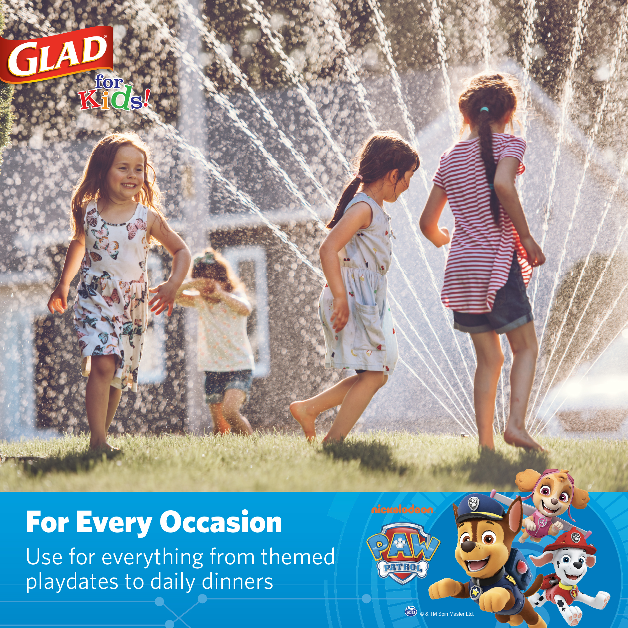 Glad for Kids Paw Patrol 8.5 Inch Round Paper Plates 20 Count