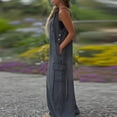 thumbnail image 5 of LISTHA Womens Jumpsuits Dressy Loose Wide Leg Spring Cargo Overalls Plus Size Adjustable Strap Rompers with Pockets Black 2XL, 5 of 6