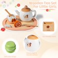 thumbnail image 3 of Juego de té OmyBaby Wooden para niñas a partir de 3 años con tetera, tazas y postre, 3 of 7