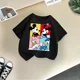 thumbnail image 3 of Camisetas de algodón con estampado de Mickey de Disney de manga corta de verano para niños, camisetas casuales de moda para niños y niñas, ropa adorable y linda para niños, 3 of 5