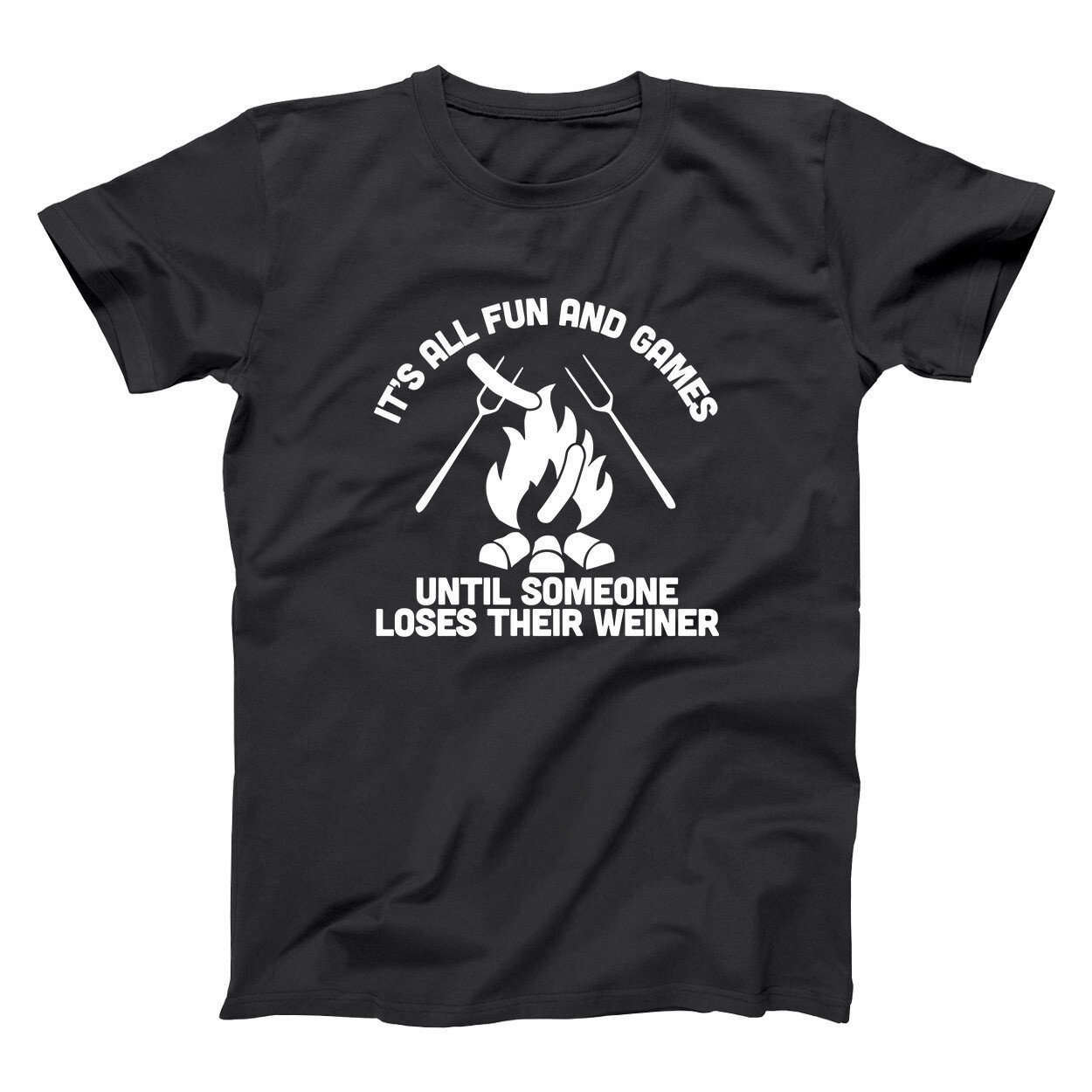 Loses A Wiener Funny Camping Humor Black Men's T-Shirt