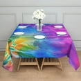 thumbnail image 3 of Colorful Tie Dye Pattern Square Tablecloth,Waterproof Square Table Cover,Wipeable Spillproof Washable Table Cover for Home Kitchen Party Decor 52"x52"(132x132cm), 3 of 6