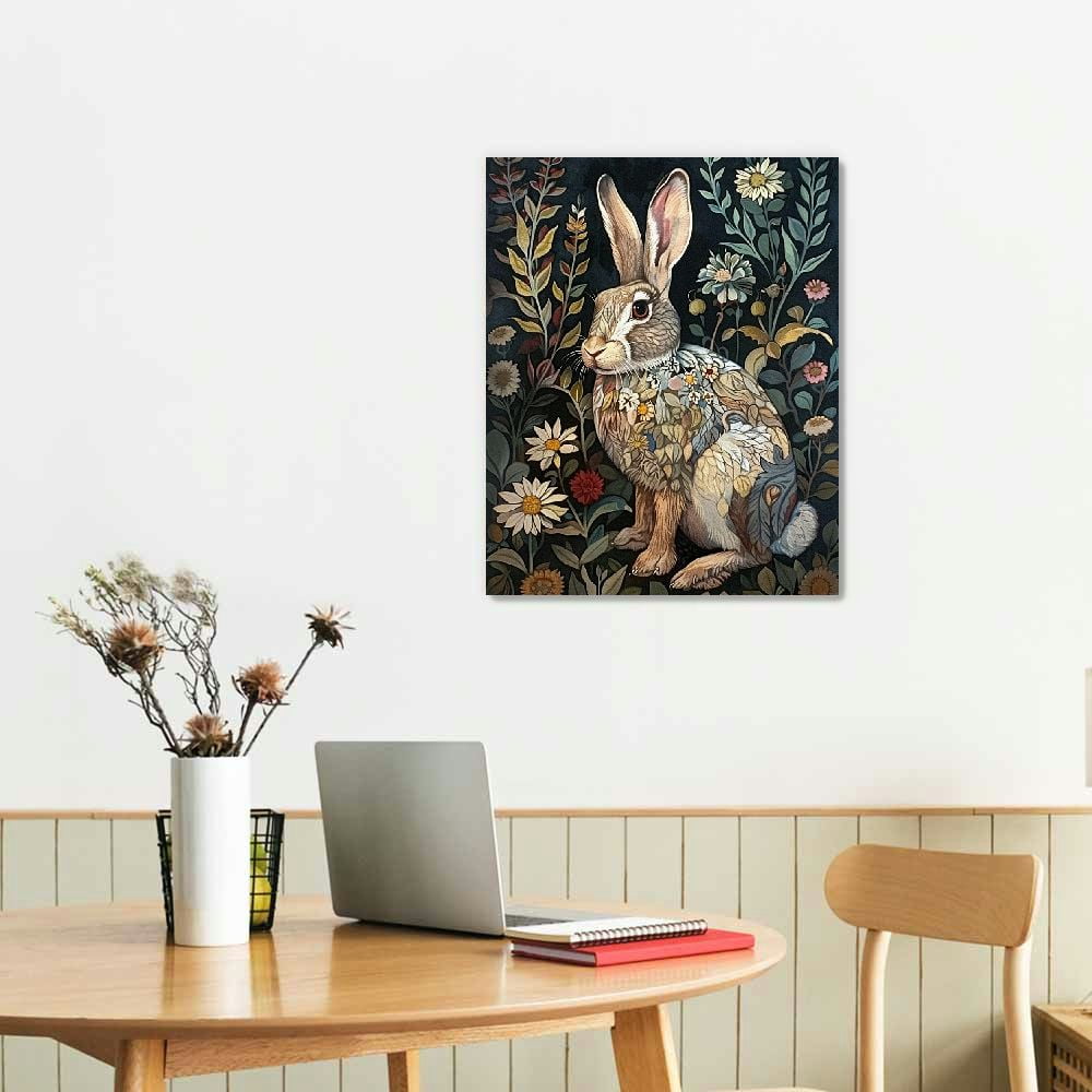 3Pcs William Morris Animal Wall Art Fox Rabbit Sika Deer - View #9