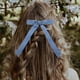 thumbnail image 4 of par de pinzas para el pelo con lazo de color sólido retro, pinzas de moda con cola larga para mujer, estilo dulce y moderno para fiestas y uso diario, accesorios para el cabello., 4 of 7