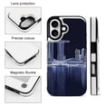 thumbnail image 3 of Compatible with iPhone 11 12 13 mini 14 15 16 Pro Max Plus Wallet Case with Card Holder, PU Leather Kickstand Card Slots Case ( Maria Bay Hologram, iPhone 16 Pro), 3 of 7