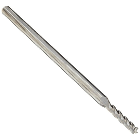 Melin Tool CCMG-L Moulin à Nez Carré en Carbure, Finition Non Revêtue (Brillante), 30 Degrés Hélix, 4 Flûtes, 4 Pouces Longueur Totale, 0,5000 Pouces Diamètre de Coupe, 0,5 Pouces Diamètre de Tige
