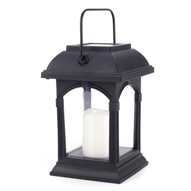 Inteprter Farol de con mango solar impermeable, farol decorativo colgante para exteriores para Patio, jardín Iluminación y accesorios Inteprter HA018468-00