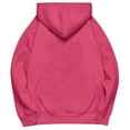 thumbnail image 4 of Women Hoodies Women's Solid Color Drop Shoulder Hoodie Oversized Long Sleeve Crewneck Shirts Fall Winter Outfits Pocket, 4 of 5