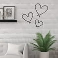 thumbnail image 1 of KAKOWELY 3Ud De Pared Metal Corazón Negro Para Puerta Y Ambiente Romántico, 1 of 7