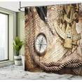 thumbnail image 5 of Ambesonne Vintage Shower Curtain, Voyage Theme Lifestyle, 69"Wx70"L, Cream, 5 of 5