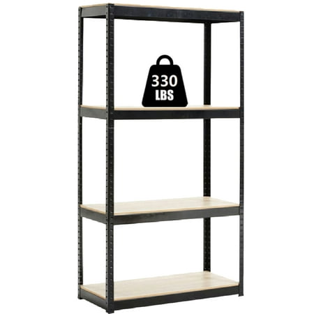 

Zakamaur 4 Tier Adjustable Garage Storage Shelving Heavy Duty Metal Storage Utility Rack Shelf Unit 23.6 L*15.7 W*47.2 H Black