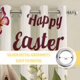 thumbnail image 6 of Happy Easter Kitchen Curtains Window Panels, Rabbit Eggs Spring Flowers Butterfly Striped Insulated Window Treatment Curtain, Grommet Curtains for Bedroom/Living Room/Bathroom, 2 Piece 42"Wx54"L, 6 of 8