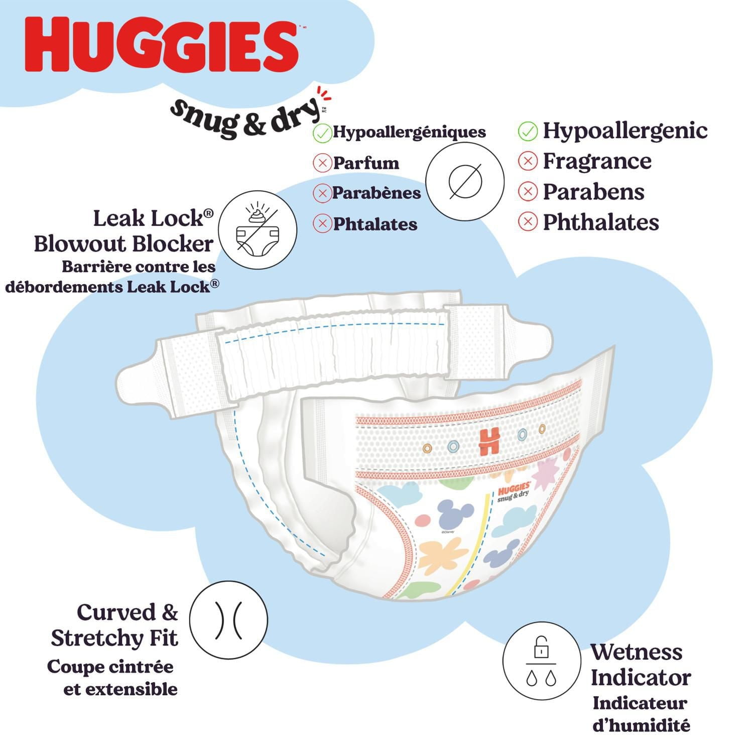 Huggies Snug & Dry Baby Diapers, Giga Size 1-7, 128-54 Count, Size 1-7 | Count 54-128