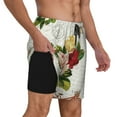 thumbnail image 3 of Haiem Vintage Bike Flower Butterfly Mens Swim Trunks with Compression Liner 2 in 1 Swimming Shorts Stretch Swimwear Quick Dry,Board Shorts-Medium, 3 of 9
