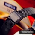 thumbnail image 3 of Generic Reloj de cuarzo unisex con correa de malla de acero inoxidable negro, diseño minimalista para ocasiones formales o informales, resistente al agua hasta 10m., 3 of 6
