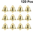 thumbnail image 7 of hengzirui mini bell pendant 120pcs 14mm Christmas Bell Hanging Pendant DIY Bell Pendant Mini Christmas Bell Ornament(Golden), 7 of 7
