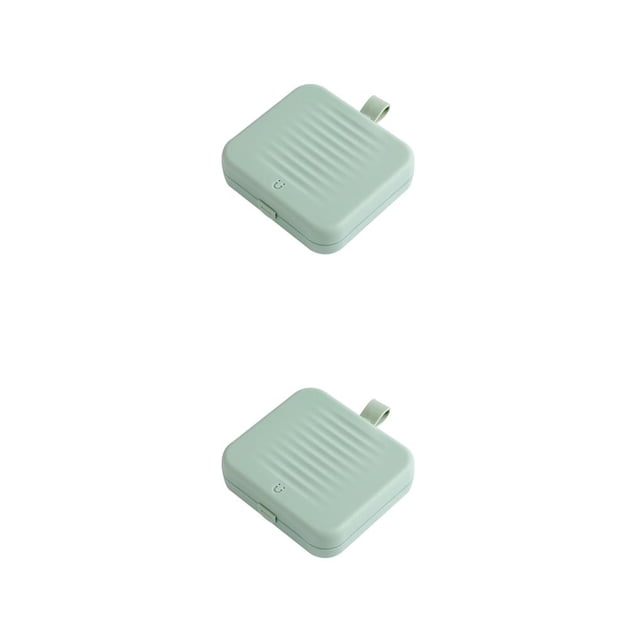 Moyic Kit de costura hilo de acolchar portátil tijeras de tejer trabajo hecho a mano caja de costura cinta métrica verde Verde 2piezas