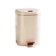 thumbnail image 4 of Contenedor de basura con pedal, bote de basura rectangular, bote de basura para baño Dorado Blanco 15L, 4 of 9