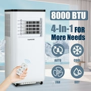 HUMSURE Portable Air Conditioners 8000 BTU 150 Sq. ft, AC Unit With Built-in Cooler, Dehumidifier, Fan, Sleep Modes, Room Air Conditioner with Remote Control/Installation Kit