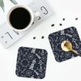 thumbnail image 5 of Kll Square Drink Coasters Set Of 4,Pu Leather Absorbent Coasters Set Decorative Coffee Cup Coasters Housewarming Gift For Home Decor-Anchor And Lighthouse, 5 of 9