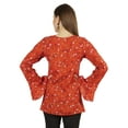 thumbnail image 4 of Moomaya Printed Summer Top For Women Long Bell Sleeve Casual Ethnic Tunic, 4 of 7