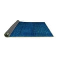 thumbnail image 2 of Ahgly Company Indoor Square Abstract Turquoise Blue Modern Area Rugs, 6' Square, 2 of 4