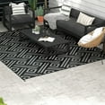 thumbnail image 2 of Outsunny Waterproof Outdoor Rug with Carry Bag, Black and Grey Geometric, 9' x 12', 2 of 10