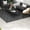 Black and Gray Geometric, variant on Outsunny Black and White Chain Loop Buckle Chain Outdoor Rug, 9' x 12', Waterproof