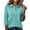 2# Turquoise, variant on 3/4 Sleeve Tops for Women Dressy Casual Collared Button Polo Golf Shirts Lightweight Athletic Blouses