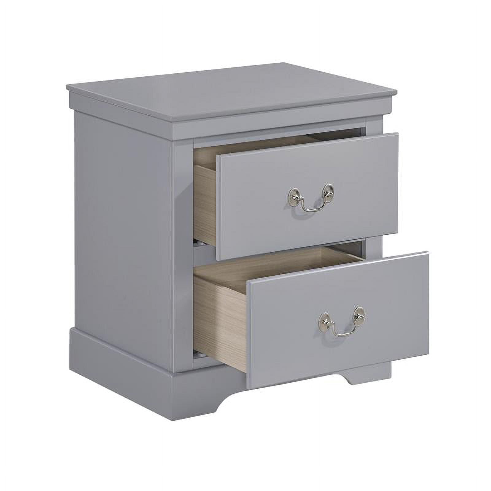 Lexicon Seabright 2-Drawers Traditional Wood Nightstand in Gray