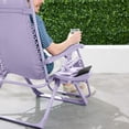 thumbnail image 5 of Best Choice Products Monochromatic Zero Gravity Chair, Folding Patio Recliner w/Side Tray, Headrest - Lavender, 5 of 8