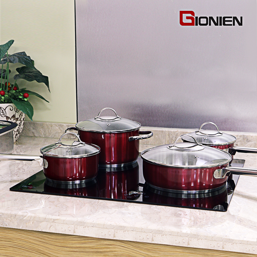 GIONIEN Electric Cooktop 4 Burner, 220V~240V Built-in 24" Ceramic Cooktop,6000W