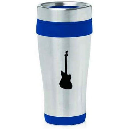 

16Oz Insulated Stainless Steel Travel Mug Bass Guitar (Blue)