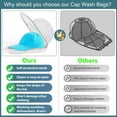 thumbnail image 3 of Hat Washer for Washing Machine,Hat Cleaner for Baseball Caps with Frame Cage and Mesh Bag（2Pack White）, 3 of 5