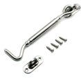 thumbnail image 3 of Qucyy Cabin Hook, Stainless Steel Latch for Garage Doors, Garage Doors, Window Cabins 6 Inch 2Pcs, 3 of 3