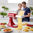 thumbnail image 2 of TOCOKEID 3-in-1 Pasta Maker Attachment for KitchenAid Stand Mixers, Pasta Roller with 8 Thickness Settings and Anti-Jam Guide Plate, 2 of 7