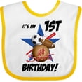 thumbnail image 3 of Inktastic 1st Birthday All Stars Boys Baby Bib, 3 of 4