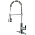 thumbnail image 1 of Ultra Faucets UF17100 Robinet de Cuisine à Poignée Unique Chromé 20.5 x 8.7 Po avec Pulvérisateur Rétractable, 1 of 1