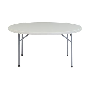 (4 Pack) NPS® 60" Round Folding Table, Speckled Grey