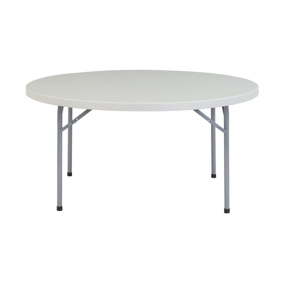 (4 Pack) NPS® 60" Round Folding Table, Speckled Grey