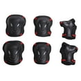 thumbnail image 2 of figatia Hand Elbow Knee Pads Kids Adults Skating Adjustable Outdoor Sports Breathable Lightweight Cycling Guards Gear Set Black Red, 2 of 8