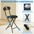 thumbnail image 5 of TAVR Furniture  2 Pack 18 inch Folding Stool with Backrest and Handle Holds up to 350lbs, Collapsible Round Folding Counter Height Stool for Camping, 5 of 5