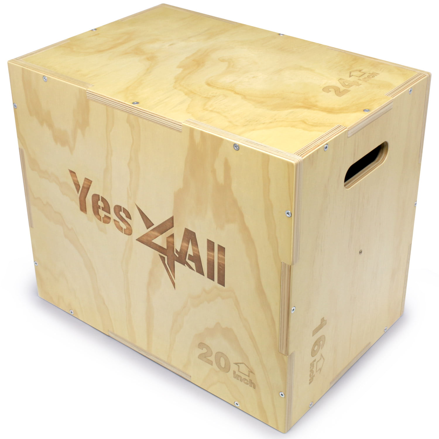Crossfit Workout Perfect For Jumping Exercise Available In 5 Sizes 4, 6, 8, 12, 16 Yes4All Stackable Wood Plyo Box/Plyometric Box 