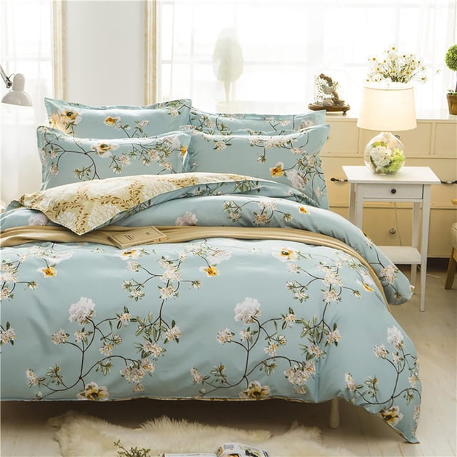 Kit de funda de edredón con estampado de lijado de tres piezas para textiles para el hogar y ropa de cama