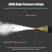Steam Cleaner, Handheld High Temperature Pressurized Steamer for Cleaning, with 3Pcs Brush Heads for Kitchen, Furniture, Bathroom, Car