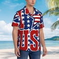 thumbnail image 5 of Happy Independence Day 4th Of July Hawaiian Shirts For Men, Summer Short-Sleeve Relaxed-Fit Button-Down Shirts X-Large, 5 of 9